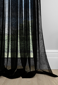 Brescia Voile, Raven Black - Made to Measure Curtains